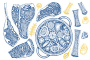 Collagen Diet Vector Collection, a Food Illustration by Lubov Illustrations Shop (Thumbnail 3 of 8)