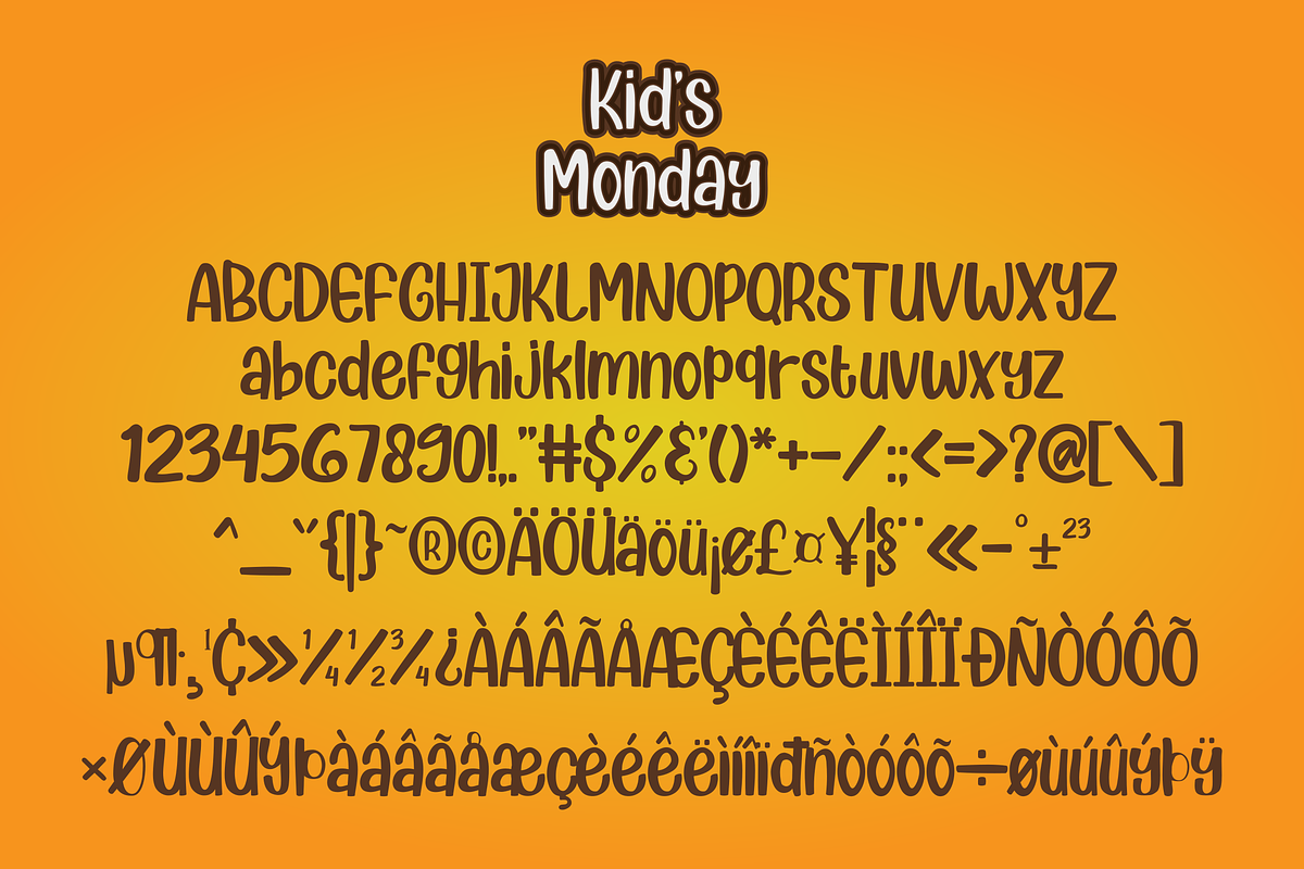 Kids Monday - Fun Display, a Font by Pandanwangi (Photo 6 of 8)