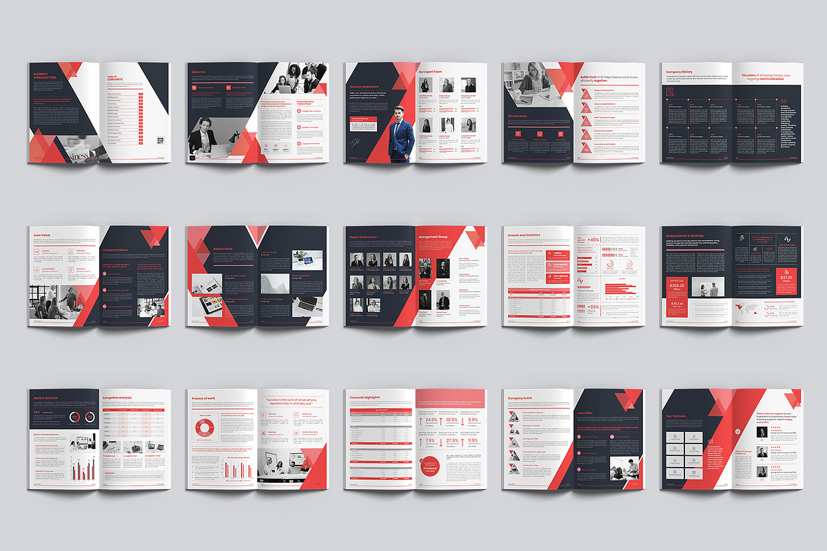 32-page Annual Report Brochure Word, a Brochure Template by TheBrightGrap (Photo 5 of 6)