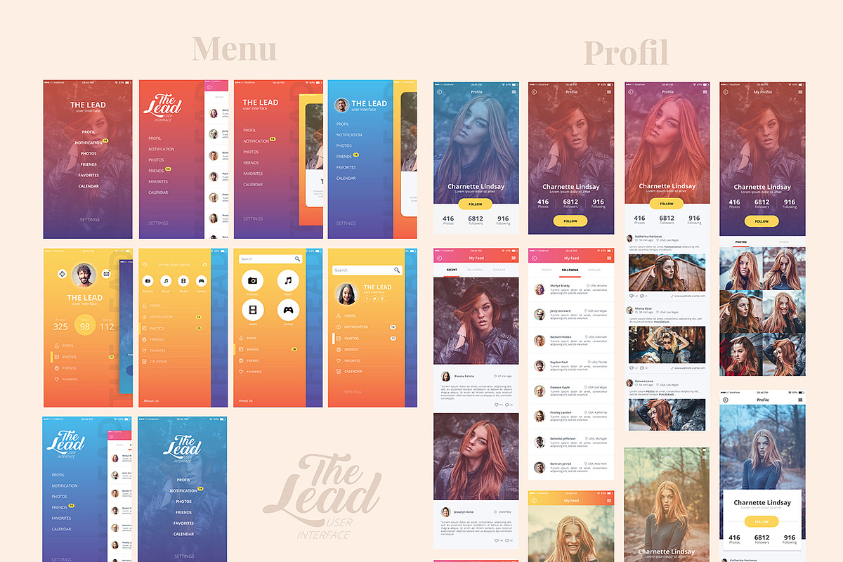 THE LEAD User Interface, an iPhone Mockup by Sladedesign (Photo 8 of 8)