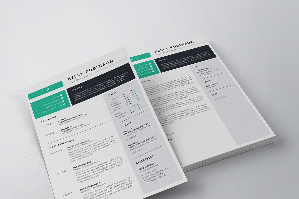 Clean Resume/CV Template, a Resume Template by HueNestify