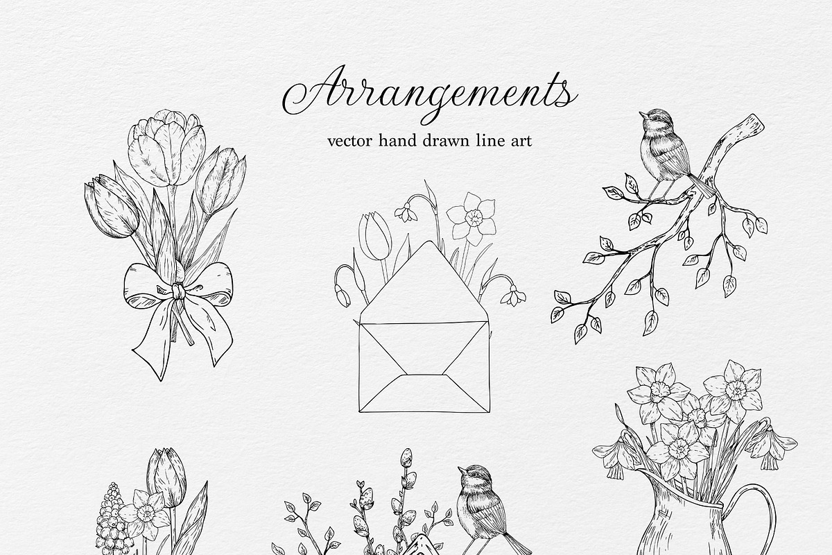 Garden story - Spring line art, an Illustration by Navenzeles (Photo 7 of 14)