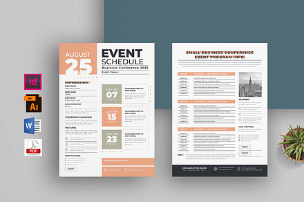 Event Schedule | MS Word & Indesign, a Flyer Template by obayes