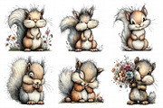 Watercolor Spring Squirrel Clipart, an Illustration by Daily.Designs (Thumbnail 6 of 8)