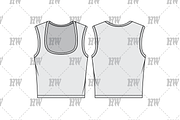Tank Top Fashion Flat, a Shirt Mockup by haydenwentworth (Thumbnail 1 of 3)