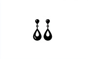 Elegant Jhumka Earrings Silhouette B, a Graphic by balal (Thumbnail 7 of 13)