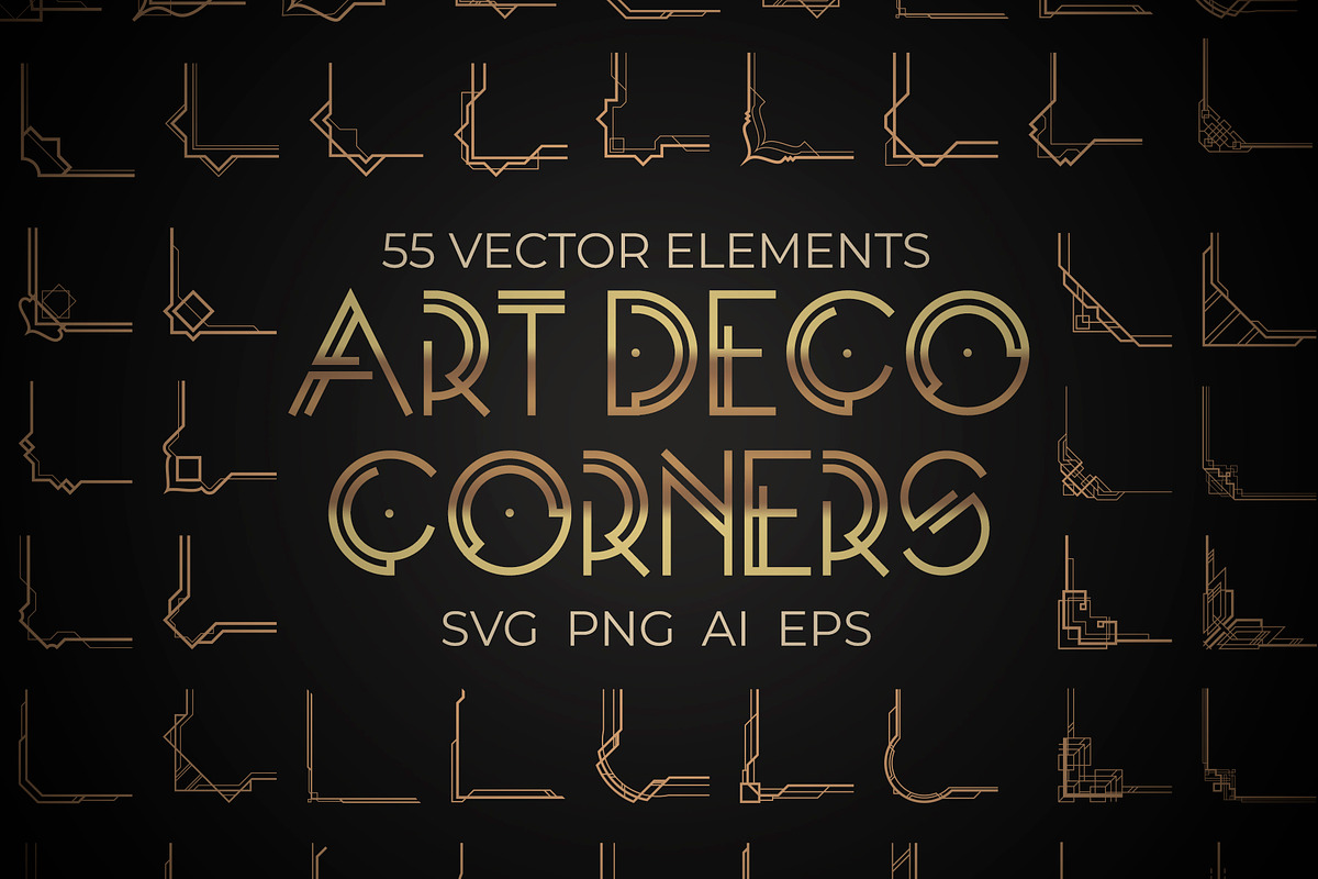 Art Deco Corners Set, an Object Graphic by Olga Ryzychenko (Photo 1 of 2)