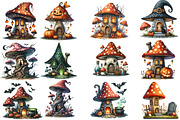 Halloween Mushroom House Clipart, an Illustration by Designworld (Thumbnail 3 of 6)