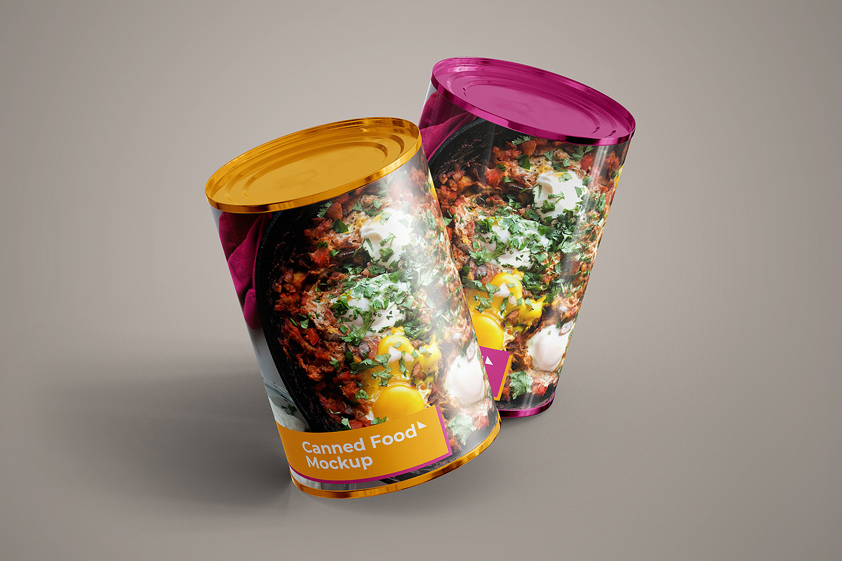 Canned Food Mockup 10 PSD Files, a Cups & Container Mockup by Muhazdinata (Photo 10 of 21)