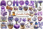 Watercolor Lavender Fall Clipart, an Illustration by Designworld (Thumbnail 1 of 6)
