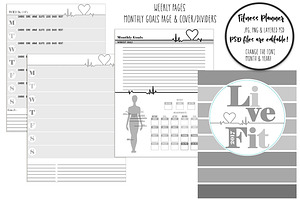 Editable Fitness Planner Templates