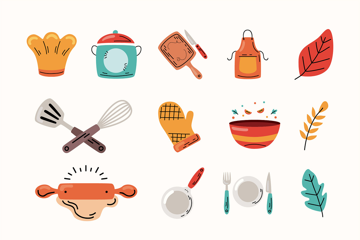Cozy Cooking Icons Set