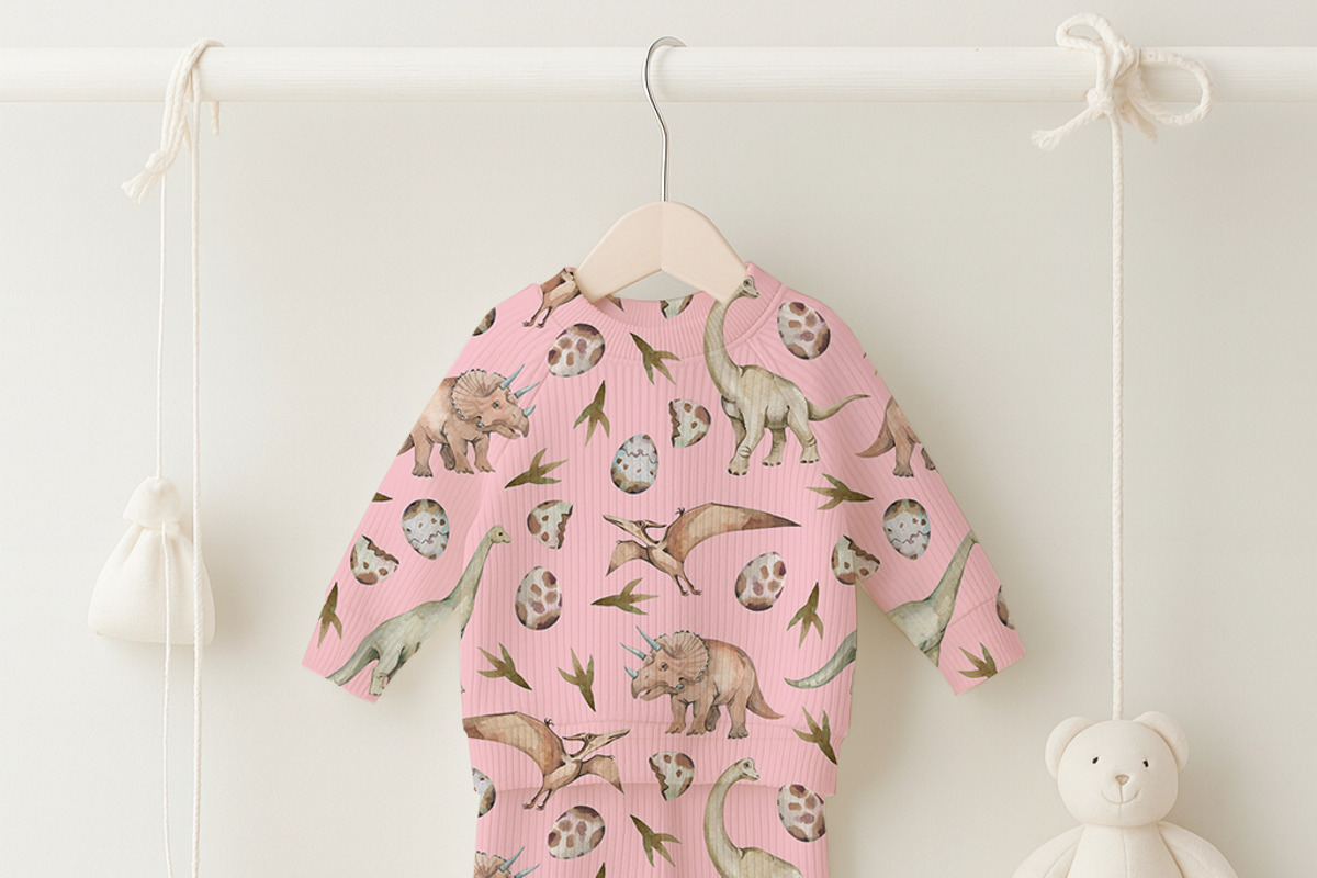 Watercolor Dinosaur Patterns PNG, a Pattern Graphic by PatternPalette (Photo 6 of 11)