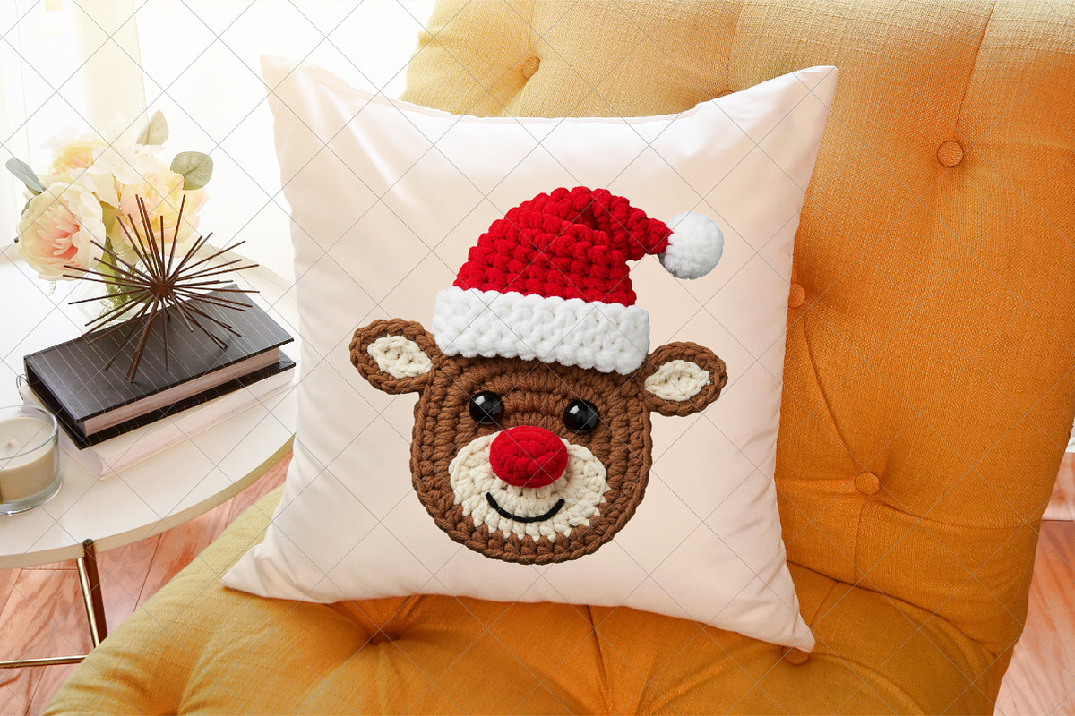 Crochet Rudolph Reindeer PNG, an Illustration by SinaCreation (Photo 5 of 7)