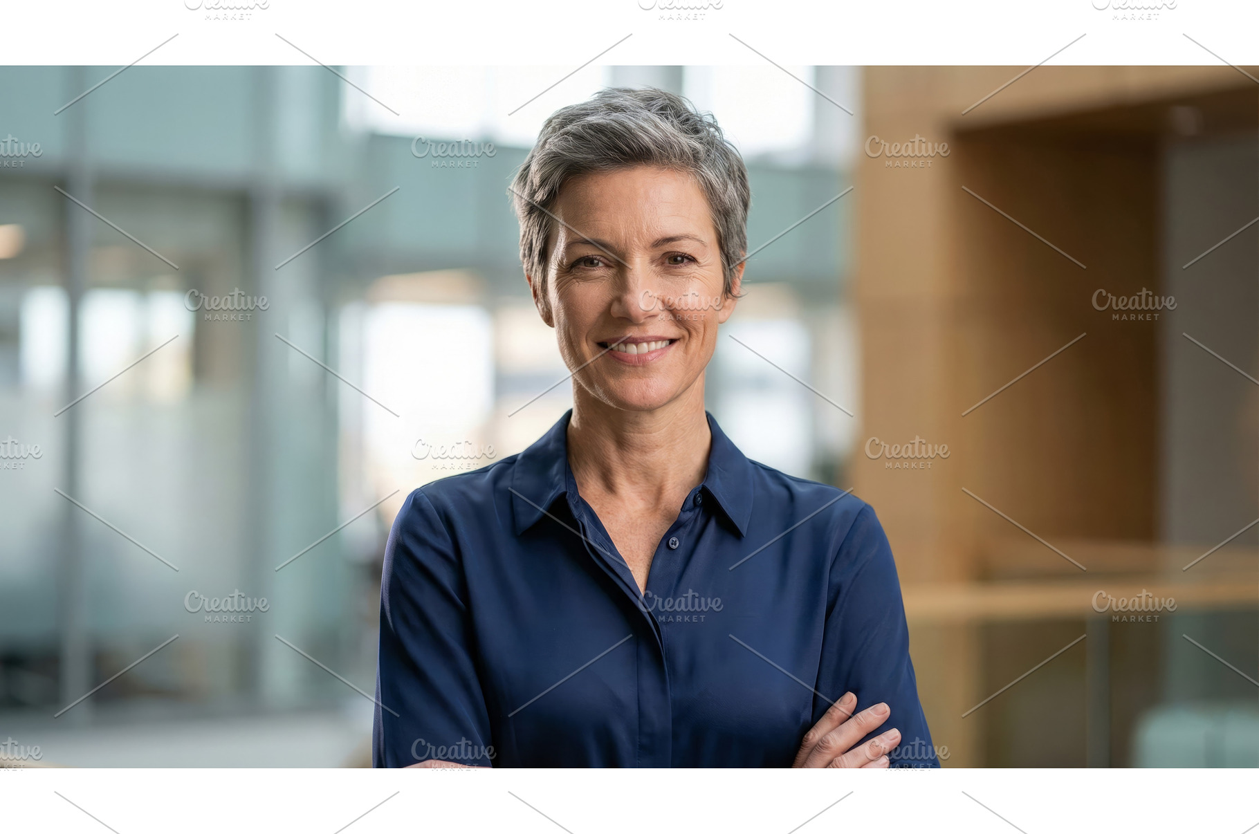 Grey-Haired Bizwoman, a Person Photo by CREATIVEDEF