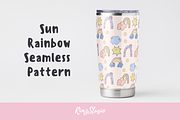 Sun Rainbow Seamless Pattern, a Graphic by RimzStudio (Thumbnail 3 of 5)