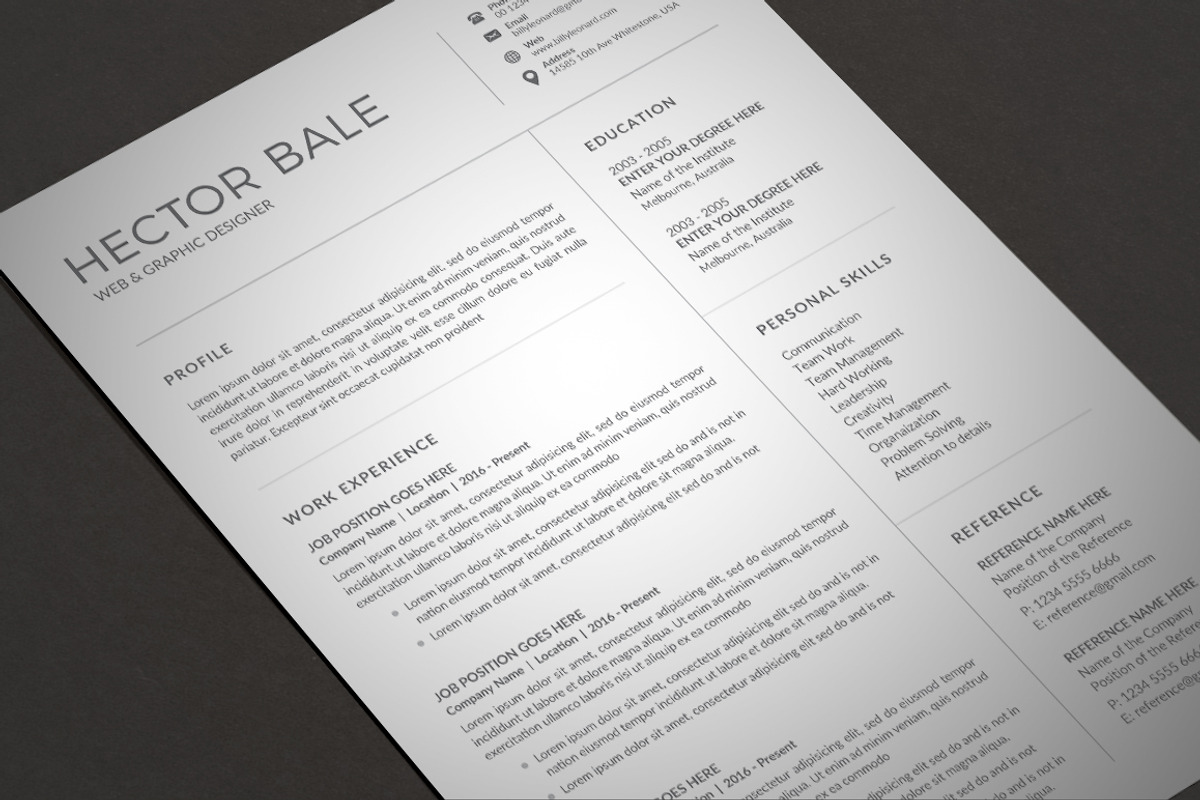 Resume/CV, a Resume Template by deviserpark (Photo 5 of 6)
