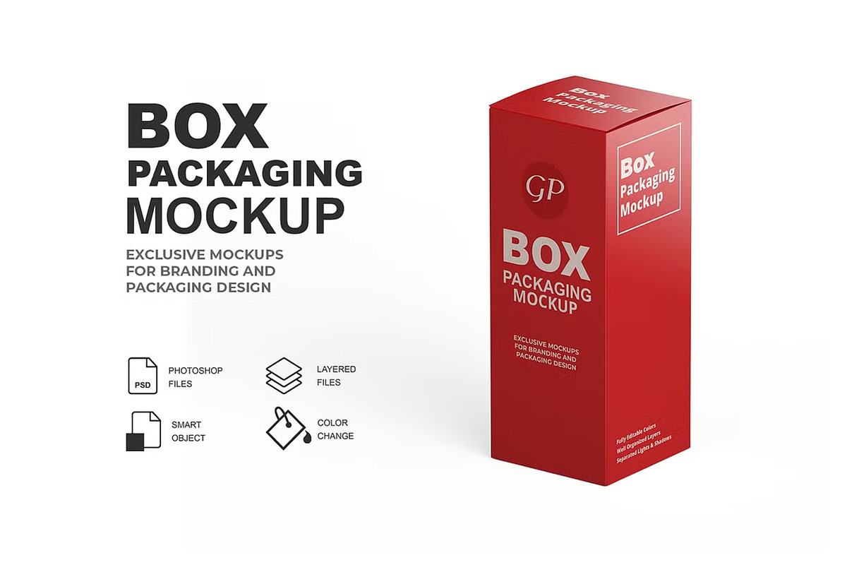 Box Packaging Mockup, a Packaging Mockup by GraphicsPixel (Photo 1 of 3)