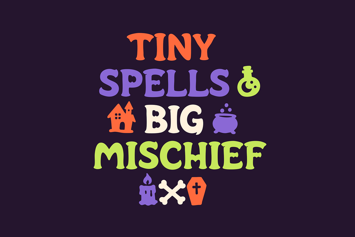 Witchy Tickle - Cute Halloween Font, a Serif Font by gafaroff studio (Photo 4 of 7)