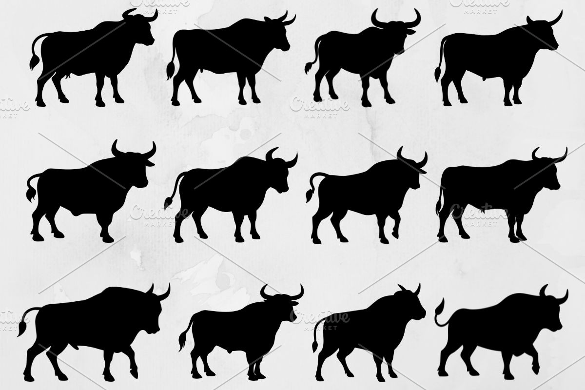 Bull Silhouette SVG, an Animal Illustration by newminddesign (Photo 1 of 10)