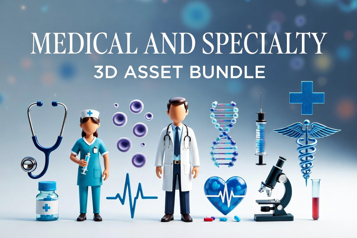 Medical 3D Healthcare Icons PNG Pack, an Object 3D Model by Dreamanart (Photo 3 of 3)