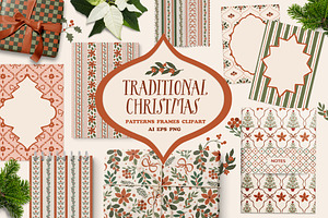 Traditional Christmas patterns, a Pattern Graphic by Cozy pattern shop