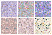 Pastel Wildflower Digital Paper, an Illustration by Daily.Designs (Thumbnail 3 of 6)