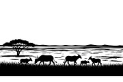 Abstract Savanna Scenery Silhouette, a Graphic by Artivon (Thumbnail 10 of 13)