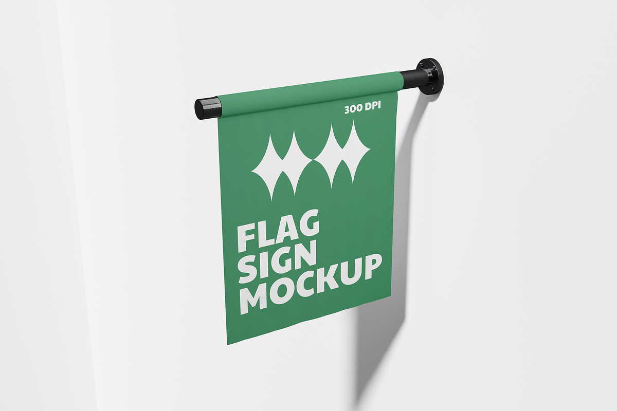 Flag Sign Mockup, an Advertising Mockup by DSNA Mockup (Photo 5 of 5)