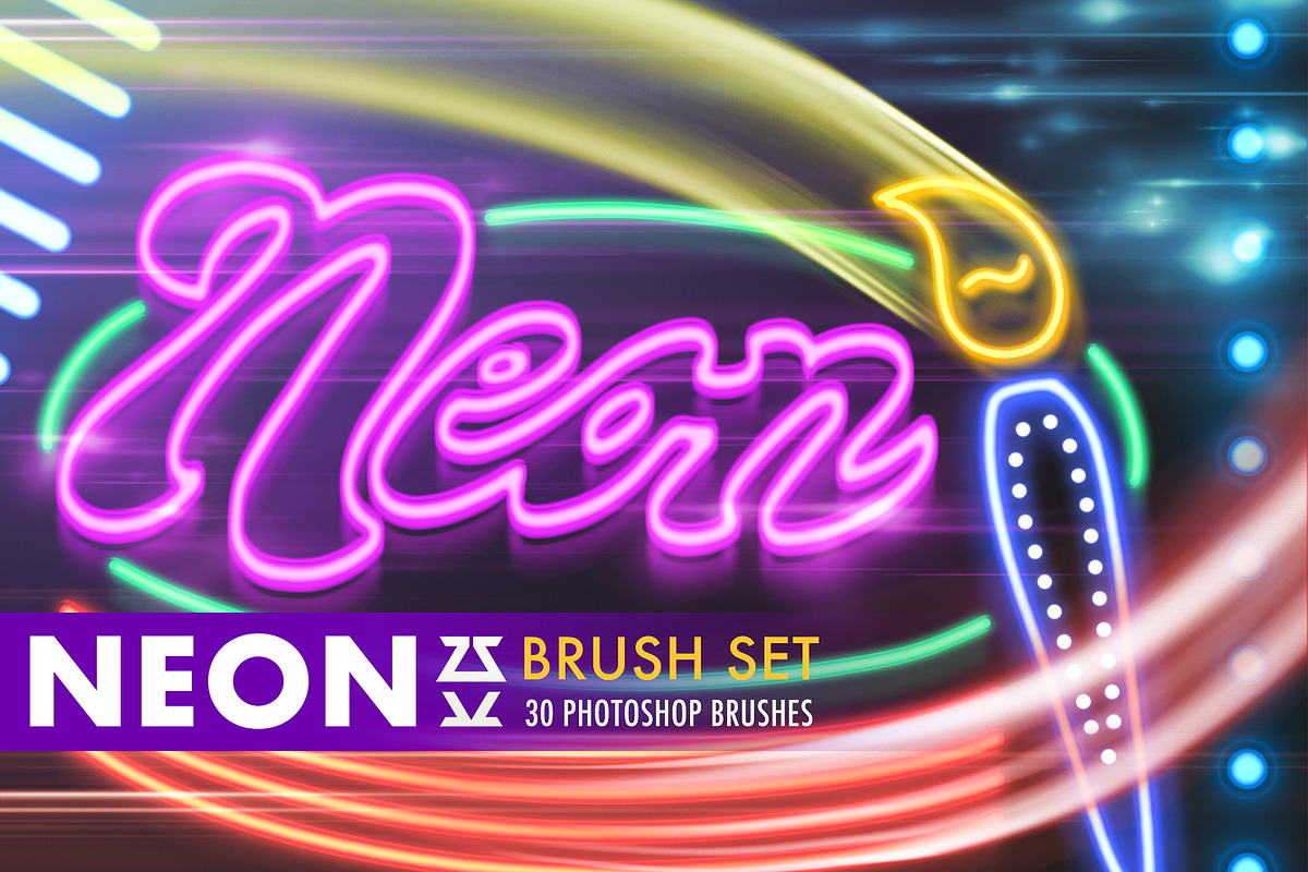 NEON Brush Set, a Brush Add-On by Zsolt Kosa Art (Photo 1 of 6)