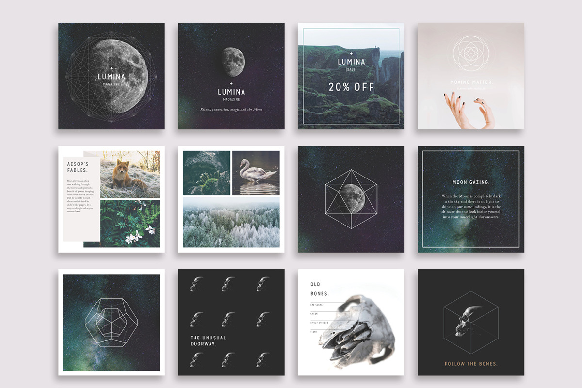 LUMINA Social Media BUNDLE, a Social Media Template by 46&2 Collective (Photo 3 of 15)