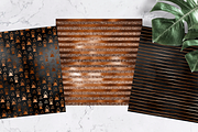 Black & Copper Digital Paper, a Pattern Graphic by Brandi Lea Designs (Thumbnail 5 of 5)