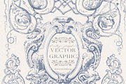 Baroque Vintage Vector Frames Crests, a Decorative Illustration by Veris Studio (Thumbnail 6 of 12)