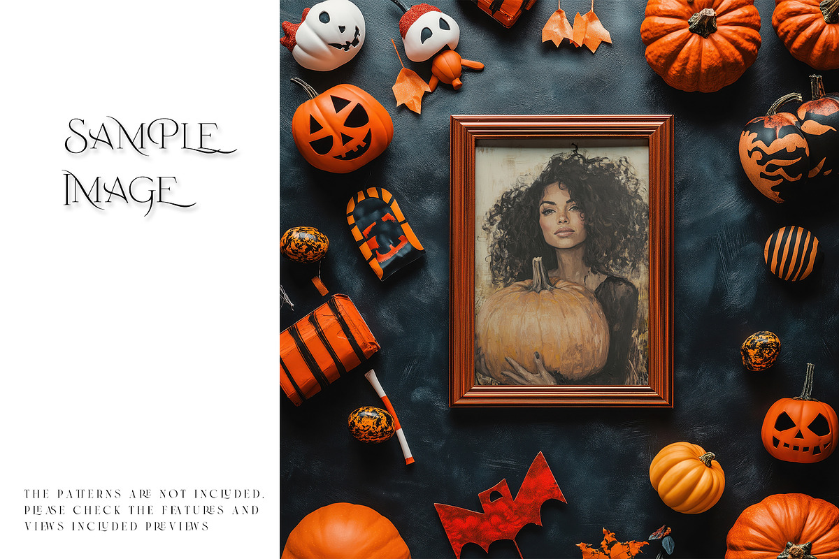 Halloween Spooky Frames Collection, a Household Mockup by mock-ups (Photo 4 of 16)