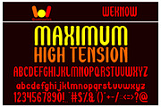 maximum high tension font, a Font by weknow (Thumbnail 1 of 5)