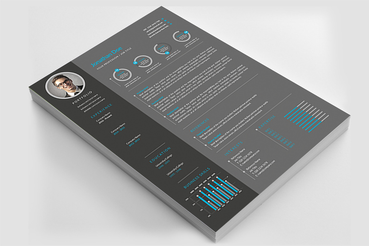 Simple CV Resume Set, a Resume Template by graphicforest (Photo 5 of 8)