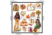 Watercolor Autumn Clipart Bundle, an Illustration by CraftCrateShop (Thumbnail 3 of 7)