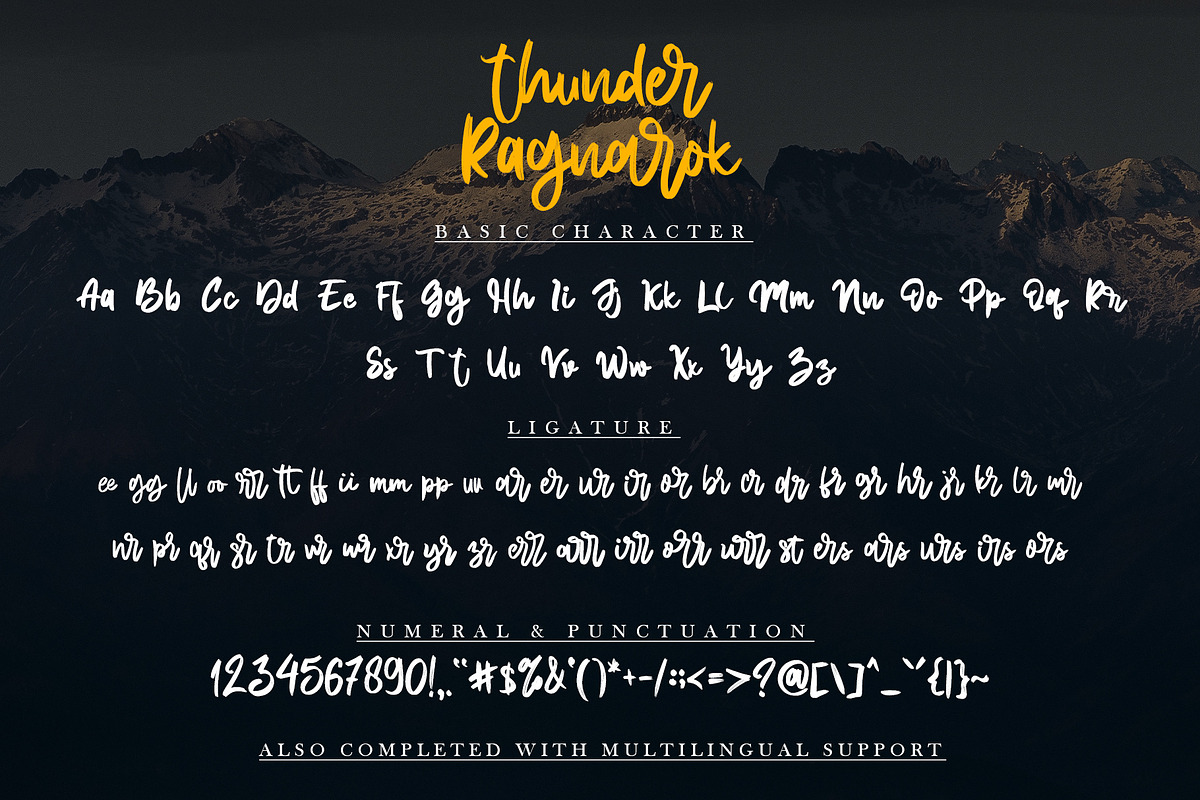 Thunder Ragnarok, a Script Font by Letterara (Photo 8 of 8)