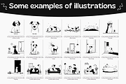 Notion style Cat & Dog Illustrations, an Animal Illustration by DaisyStudio (Thumbnail 7 of 10)