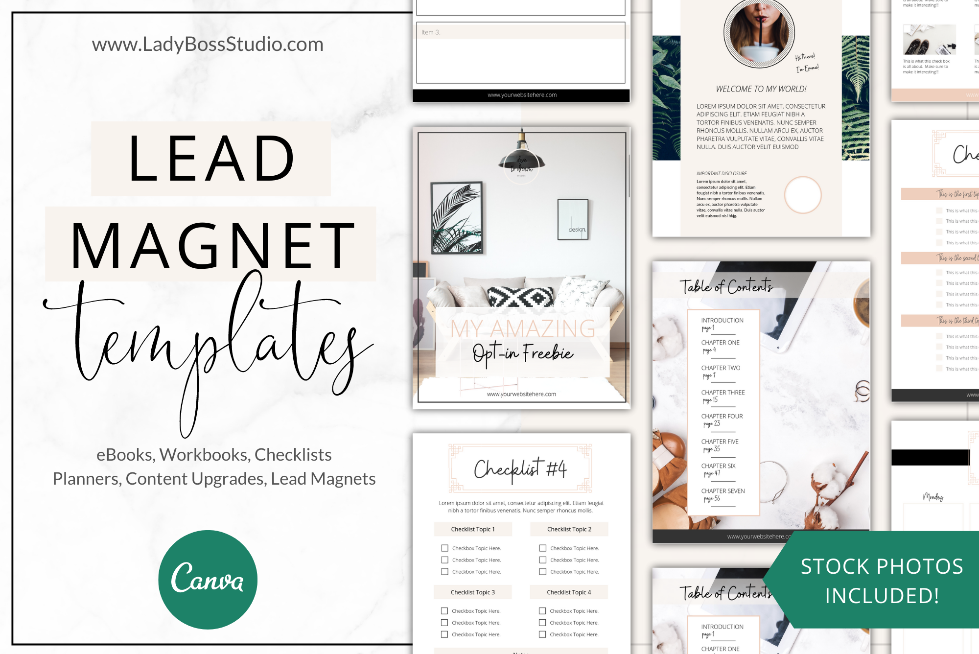 Lead Magnet Templates Canva | Fresh, a Magazine Template by Lady Boss ...