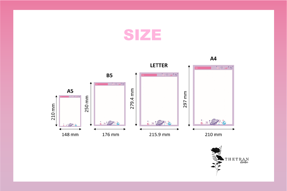 Classic Notepad Digital Product, a Stationery Template by The Tran Studio (Photo 2 of 3)
