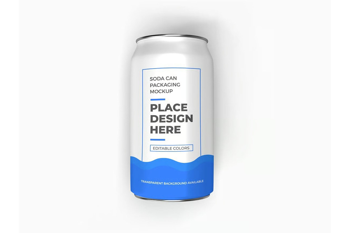 Soda Drink Can Packaging Mockup, a Packaging Mockup by DesignRushMarket (Photo 5 of 11)