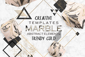 Gold & MARBLE - creative cards