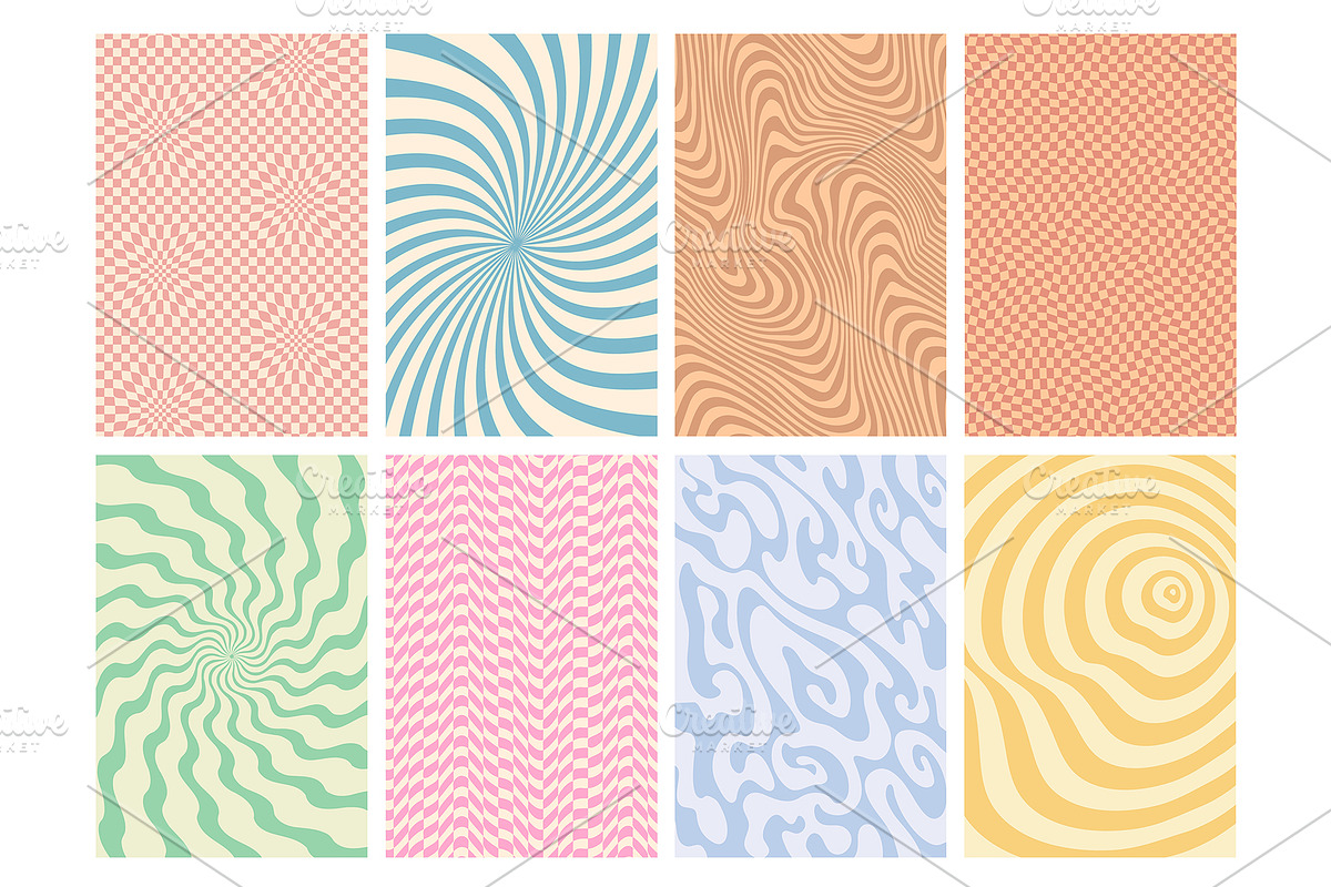 Psychedelic groovy patterns, a Texture Illustration by Vector Tradition (Photo 3 of 3)