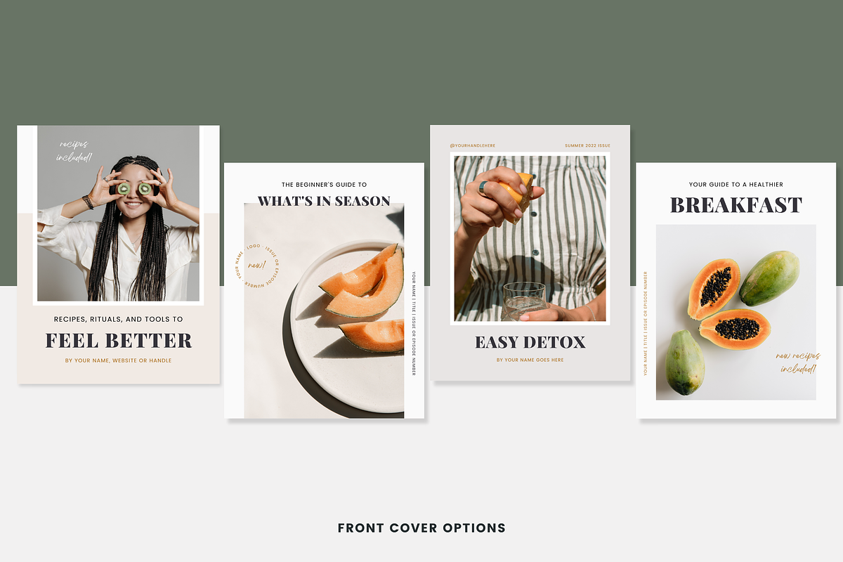 4-in-1 Nutrition Bundle for Canva, a Templates & Theme by Erin Cassidy (Photo 4 of 29)