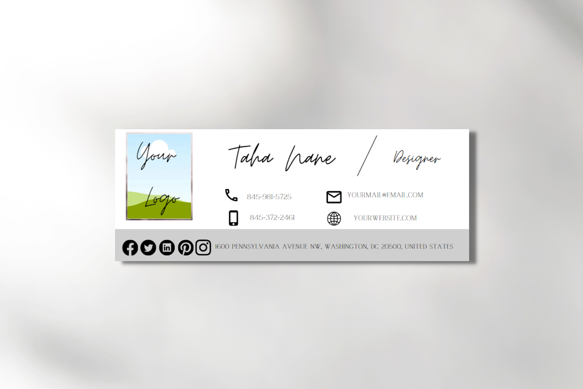 Email Signature Canva Template, an Email Template by tahananeart (Photo 4 of 6)