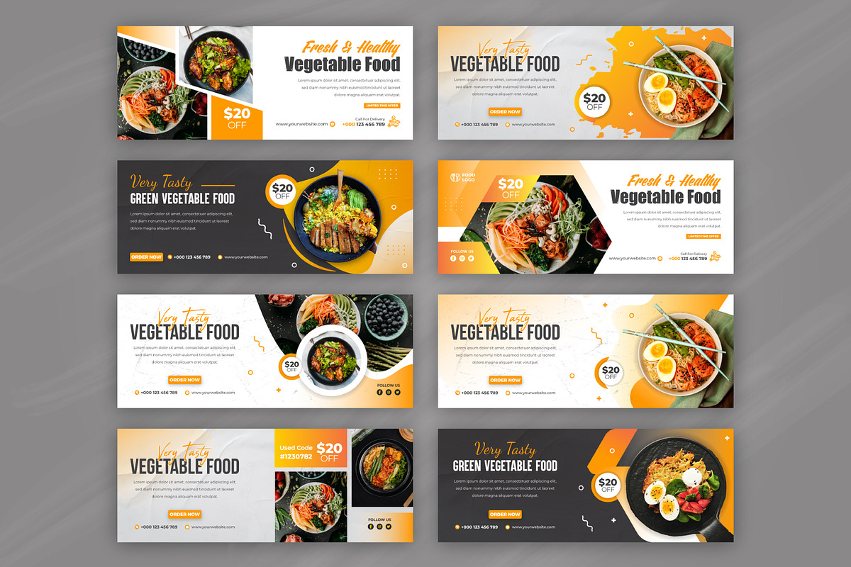 Food Vegetable Facebook Cover, a Social Media Template by Mk_Studio (Photo 1 of 9)
