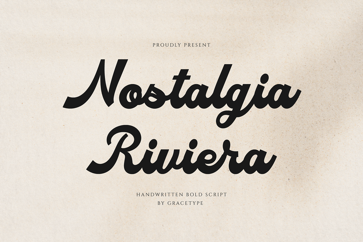 Nostalgia Riviera Handwritten Script, a Script Font by gracetype_studio (Photo 1 of 12)