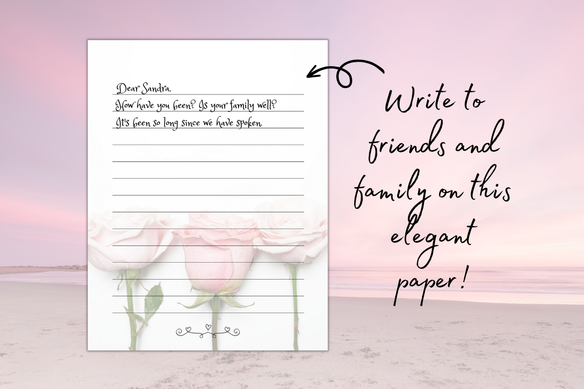 Floral Printable Stationery Bundle, a Stationery Template by Pixels N Bows (Photo 3 of 4)