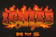 3D Fire Flame Text Effect, a Layer Style Add-On by Matsero (Thumbnail 1 of 4)